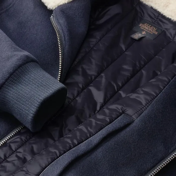 Allen Edmonds Sherpa Collar Bomber Jacket Navy Men Outerwear