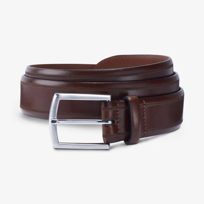 Allen Edmonds Stitch Avenue Belt Coffee Men Dress Belts