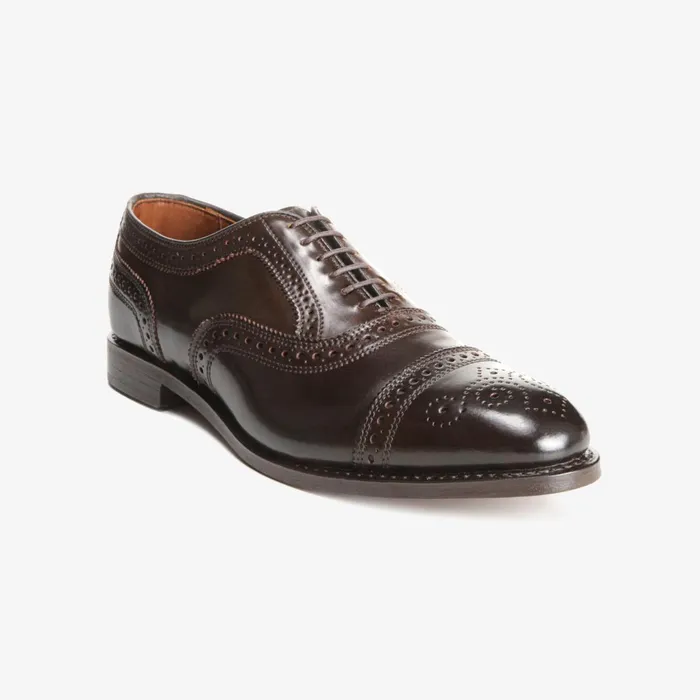 Allen Edmonds Strand Shell Cordovan CapToe Oxford Brown Men Wide Width Shoes