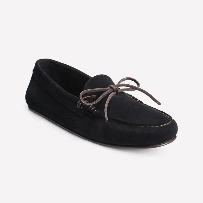 Allen Edmonds Super Sport Suede Camp Moc Black Men Boat Shoes and Driving Mocs