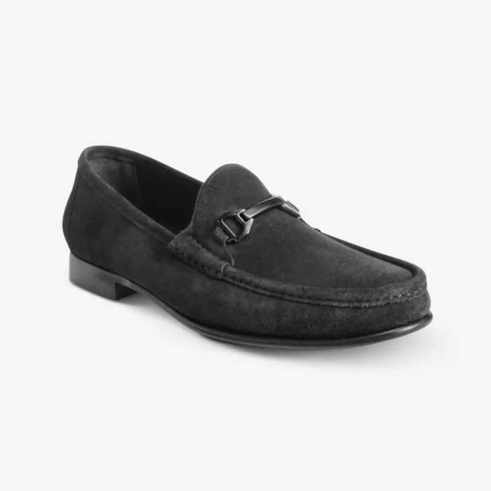 Allen Edmonds Vinci Suede Italian Bit Loafer Black Men Loafers and SlipOns