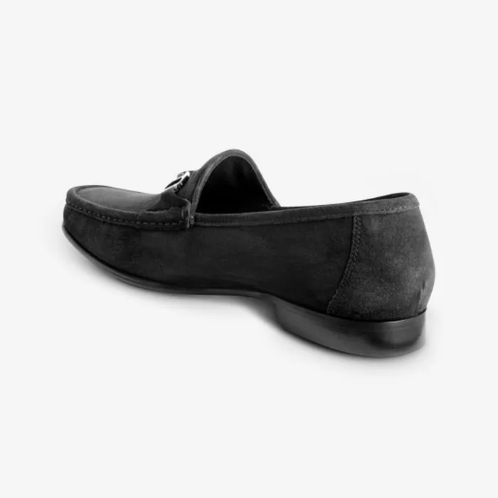 Allen Edmonds Vinci Suede Italian Bit Loafer Black Men Loafers and SlipOns