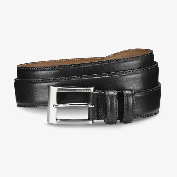 Allen Edmonds Wide Basic Dress Belt Black Calf Men Dress Belts