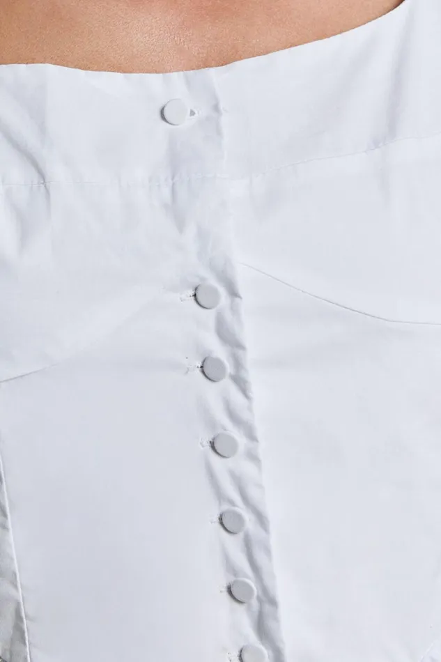 Alodia Mini Dress 8211 Wide Strap Straight Neck Wide Pleated Dress In White Women Showpo Conscious
