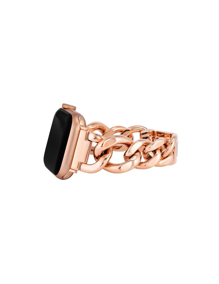 Anne Klein Chain Link Bracelet Band For Apple Watch Rose Goldtone Women Watches 038 Jewelry
