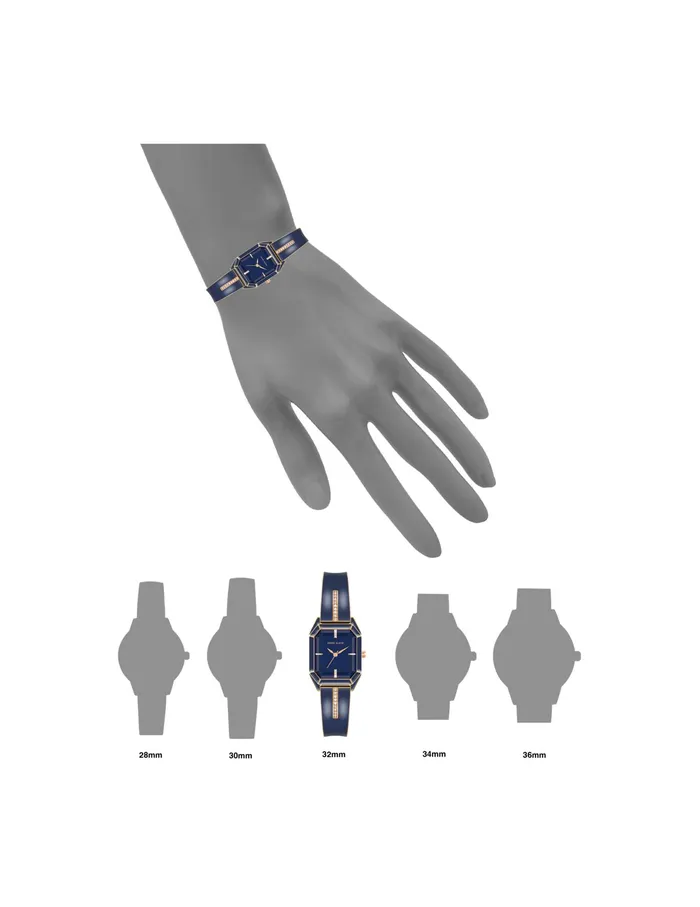Anne Klein Elegant Bangle Bracelet Watch Navy Women Watches 038 Jewelry