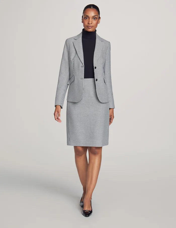 Anne Klein Executive Collection 3Pc Mini Houndstooth Suit Set Anne Black Combo Women Clothing