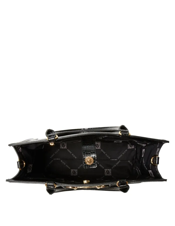 Anne Klein Horsebit Shopper Tote Black Women Handbags