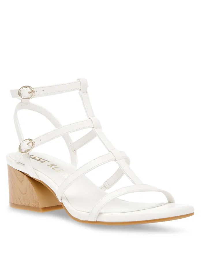 Anne Klein Mecca Dress Sandal White Women Shoes