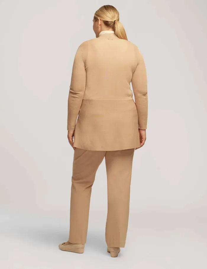 Anne Klein Plus Size Monterey Cardigan Latte Women Clothing