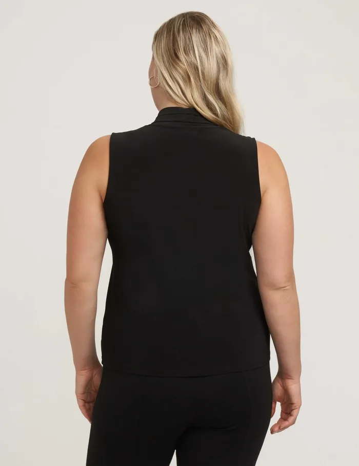 Anne Klein Plus Size Triple Pleat Top Anne Black Women Clothing