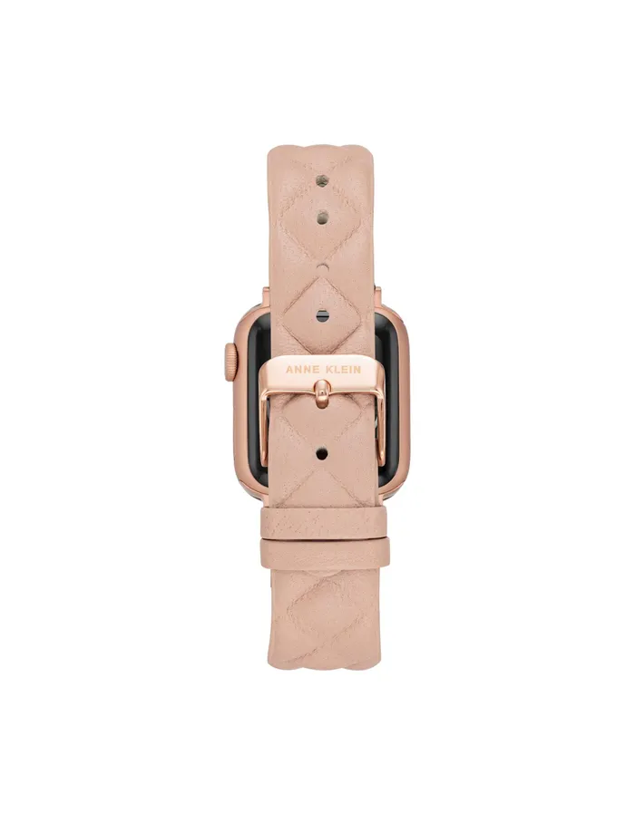 Anne Klein Quilted Leather Band For Apple Watch Blush Pink Women Watches 038 Jewelry
