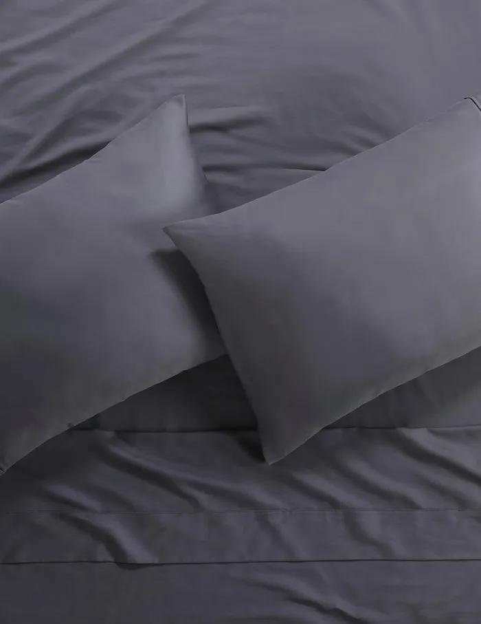 Anne Klein Reverie AntiMicrobial Sheet Set Charcoal Women Home