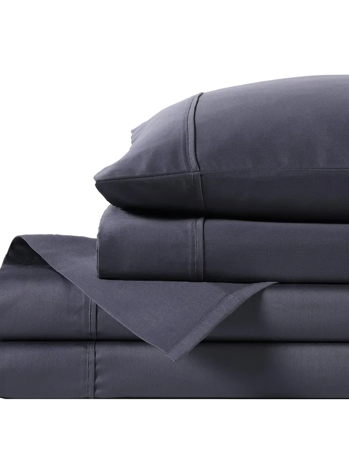 Anne Klein Reverie AntiMicrobial Sheet Set Charcoal Women Home