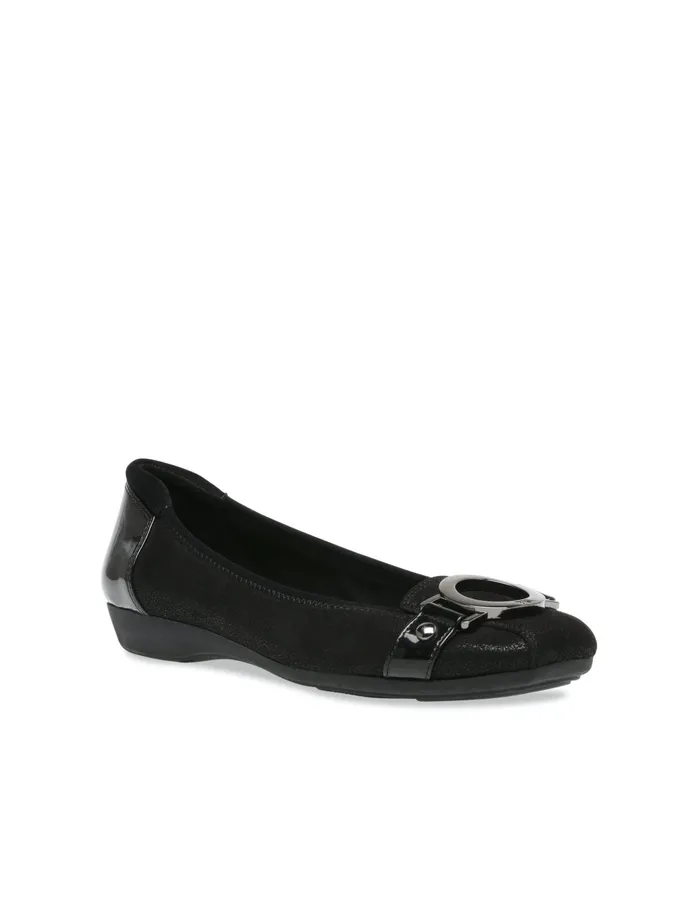 Anne Klein Umeko Flats Black Multi Fabric Women Shoes