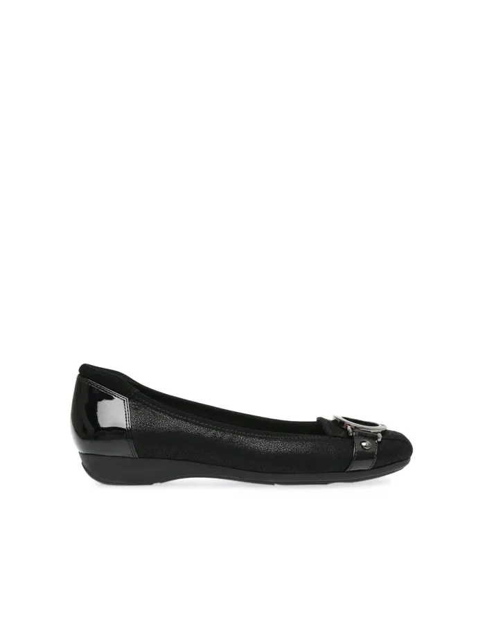 Anne Klein Umeko Flats Black Multi Fabric Women Shoes