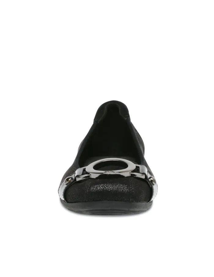 Anne Klein Umeko Flats Black Multi Fabric Women Shoes