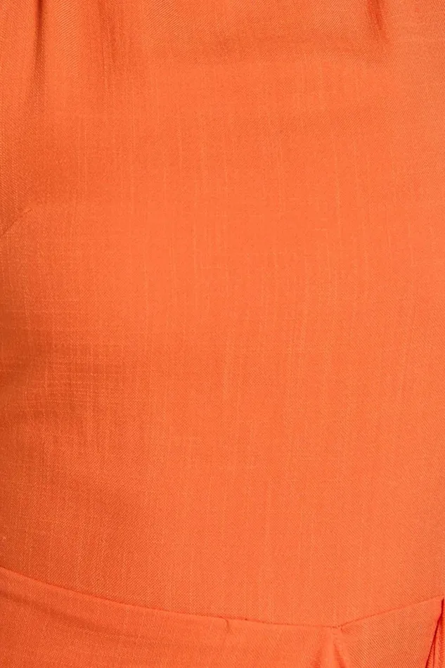 Aoife Mini Dress 8211 Sleeveless Scoop Neck Wrap Dress In Orange Women Showpo Dresses