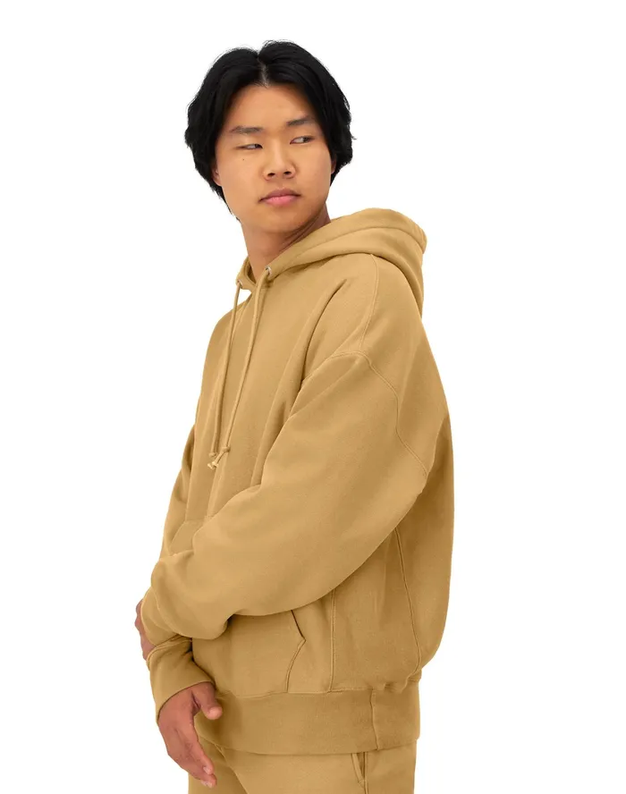 Arena Reverse Weave Hoodie C Patch Washed Tan Slacks Men Champion Hoodies and Sweatshirts