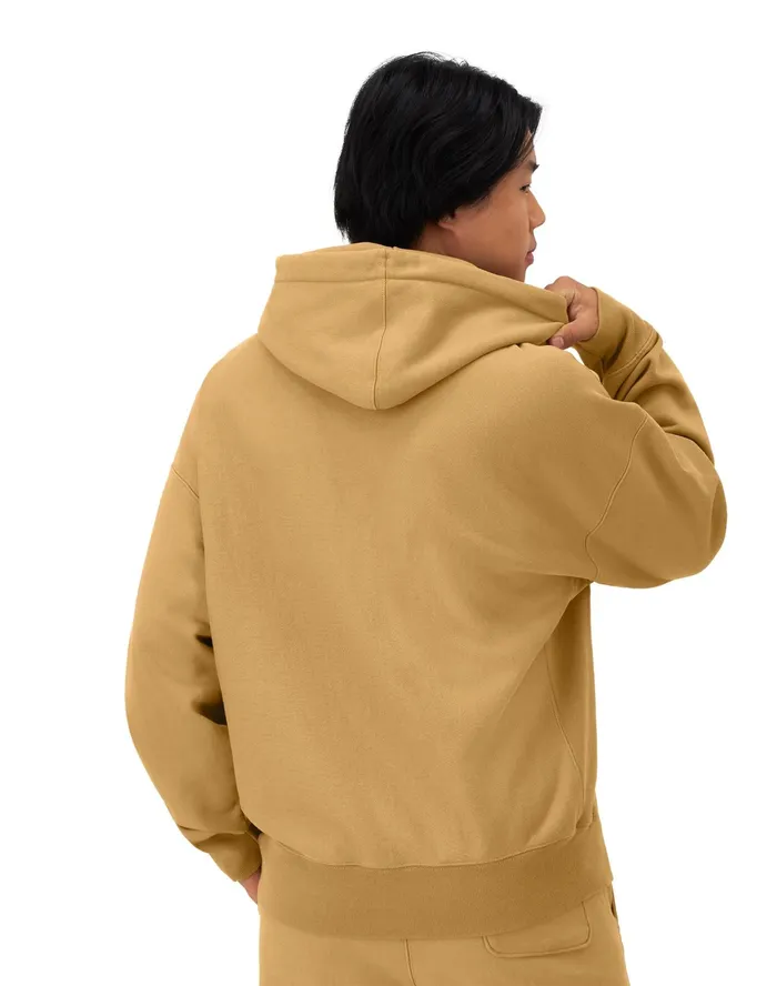 Arena Reverse Weave Hoodie C Patch Washed Tan Slacks Men Champion Hoodies and Sweatshirts