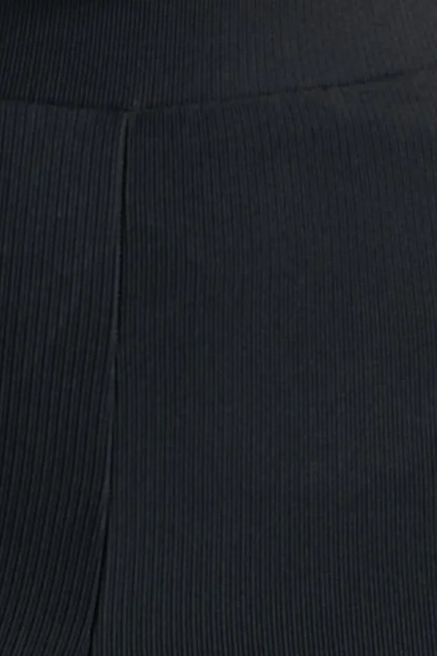 Aspen Pants 8211 High Waisted Split Hem Jersey Pants In Black Women Showpo Denim