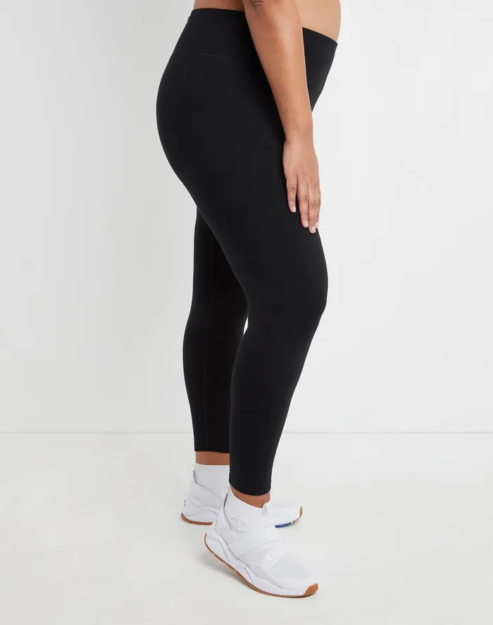 Authentic 78 Leggings Classic Script Logo 255034 Plus Size Black Women Champion Leggings