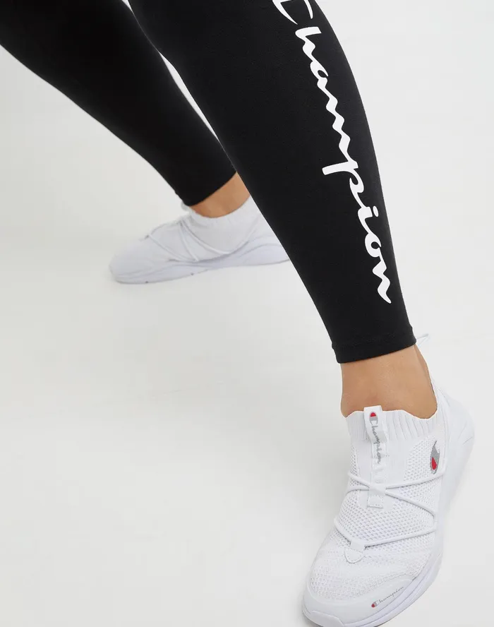 Authentic 78 Leggings Classic Script Logo 255034 Plus Size Black Women Champion Leggings