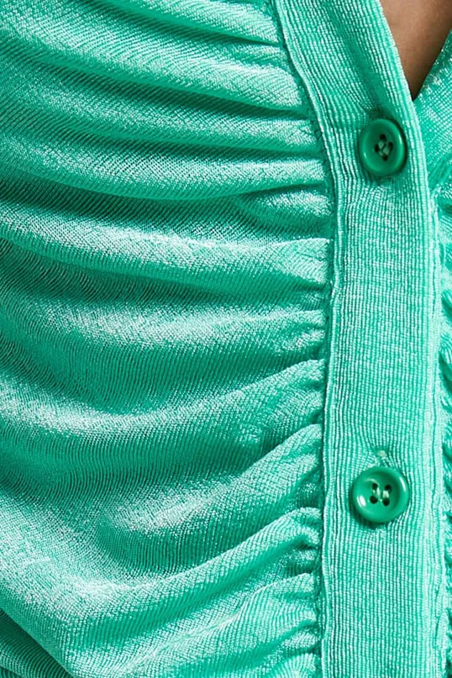 Avelaine Top 8211 Button Up Halterneck Top In Green Women Showpo Tops