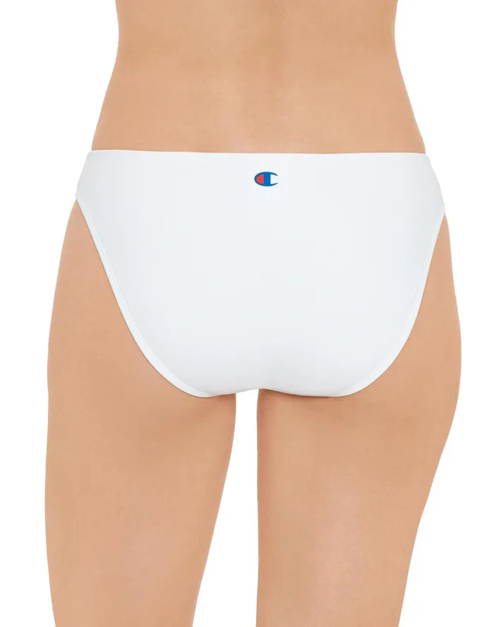 Basic Hipster Bathing Suit Bottom C Logo White Women Champion Swimwear