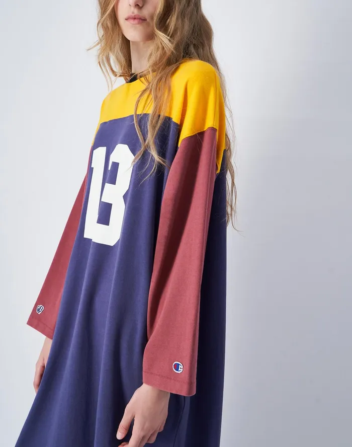 Beams Boy Oversized Dress 13 Navy Women Champion Skorts and Dresses