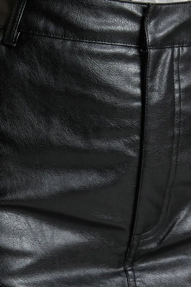 Bellamy Skort 8211 High Waisted Faux Leather Skort In Black Women Showpo Shorts