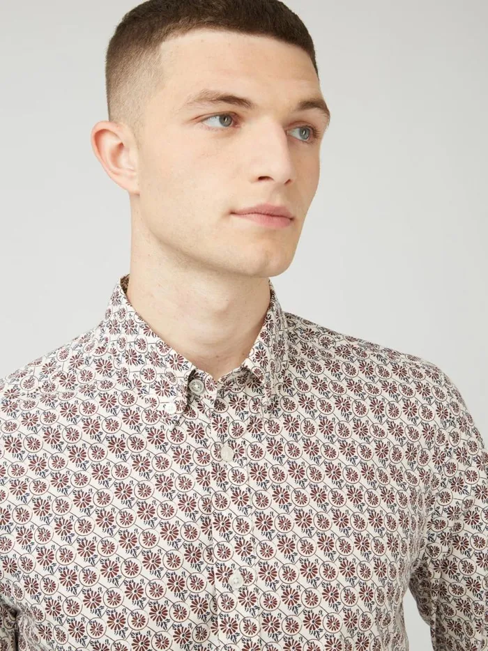 Ben Sherman Archive Print Shirts Men Mod Block Botanical Print Shirt Ben Sherman Archive Print Shirts Men Mod Block Botanical Print Shirt