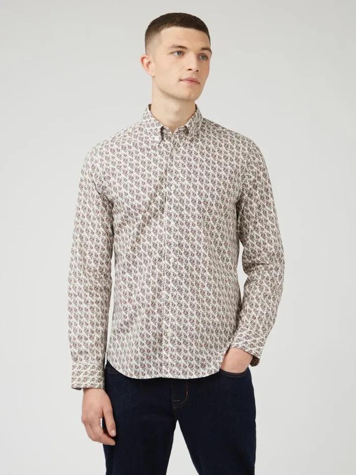 Ben Sherman Archive Print Shirts Men Mod Block Botanical Print Shirt Ben Sherman Archive Print Shirts Men Mod Block Botanical Print Shirt
