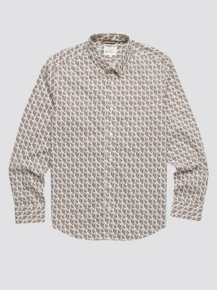 Ben Sherman Archive Print Shirts Men Mod Block Botanical Print Shirt Ben Sherman Archive Print Shirts Men Mod Block Botanical Print Shirt