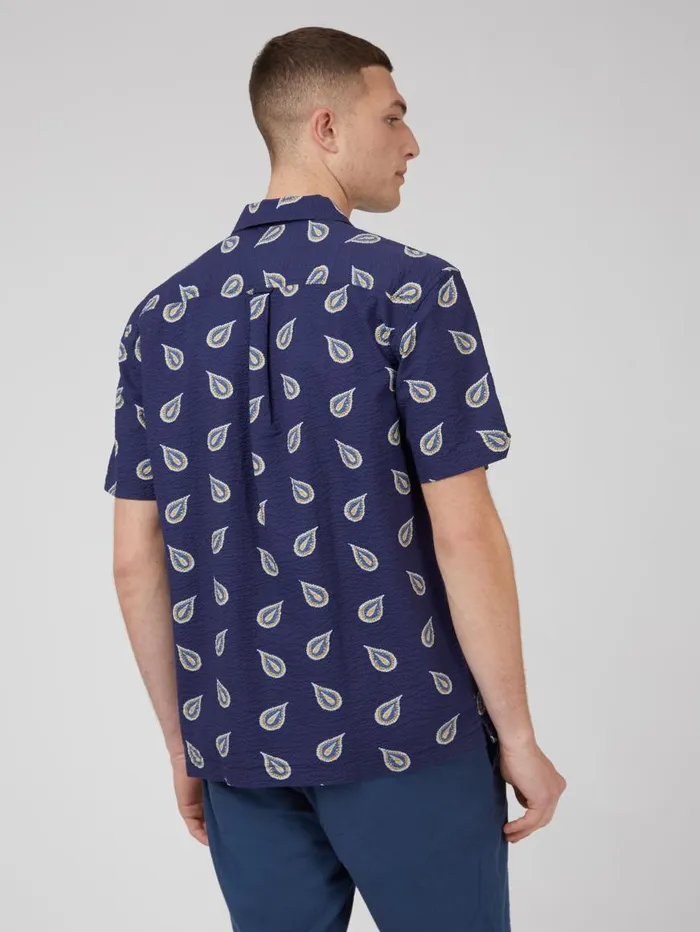 Ben Sherman Archive Print Shirts Men Paisley Print Lightweight Seersucker Shirt Ben Sherman Archive Print Shirts Men Paisley Print Lightweight Seersucker Shirt