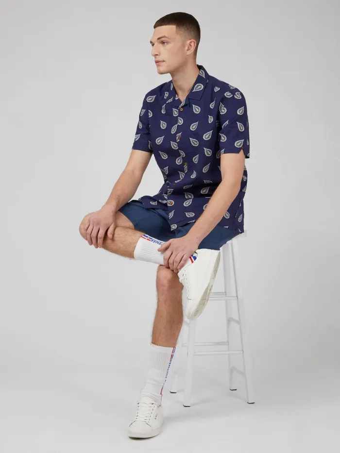 Ben Sherman Archive Print Shirts Men Paisley Print Lightweight Seersucker Shirt Ben Sherman Archive Print Shirts Men Paisley Print Lightweight Seersucker Shirt