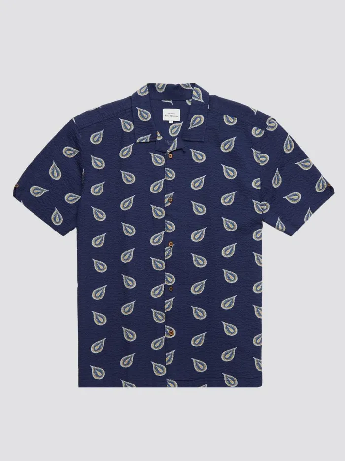 Ben Sherman Archive Print Shirts Men Paisley Print Lightweight Seersucker Shirt Ben Sherman Archive Print Shirts Men Paisley Print Lightweight Seersucker Shirt