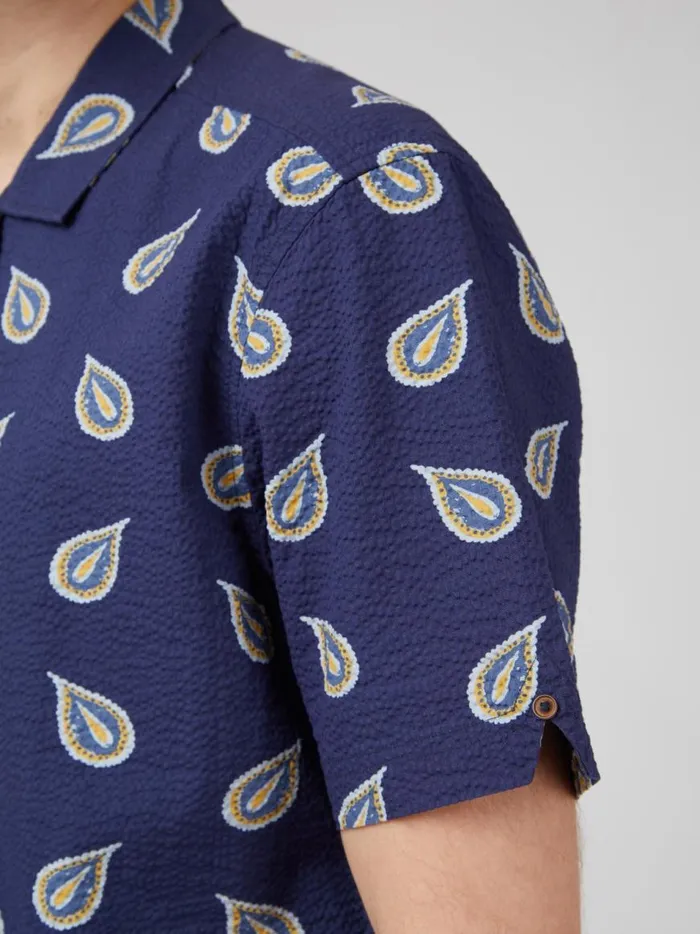 Ben Sherman Archive Print Shirts Men Paisley Print Lightweight Seersucker Shirt Ben Sherman Archive Print Shirts Men Paisley Print Lightweight Seersucker Shirt