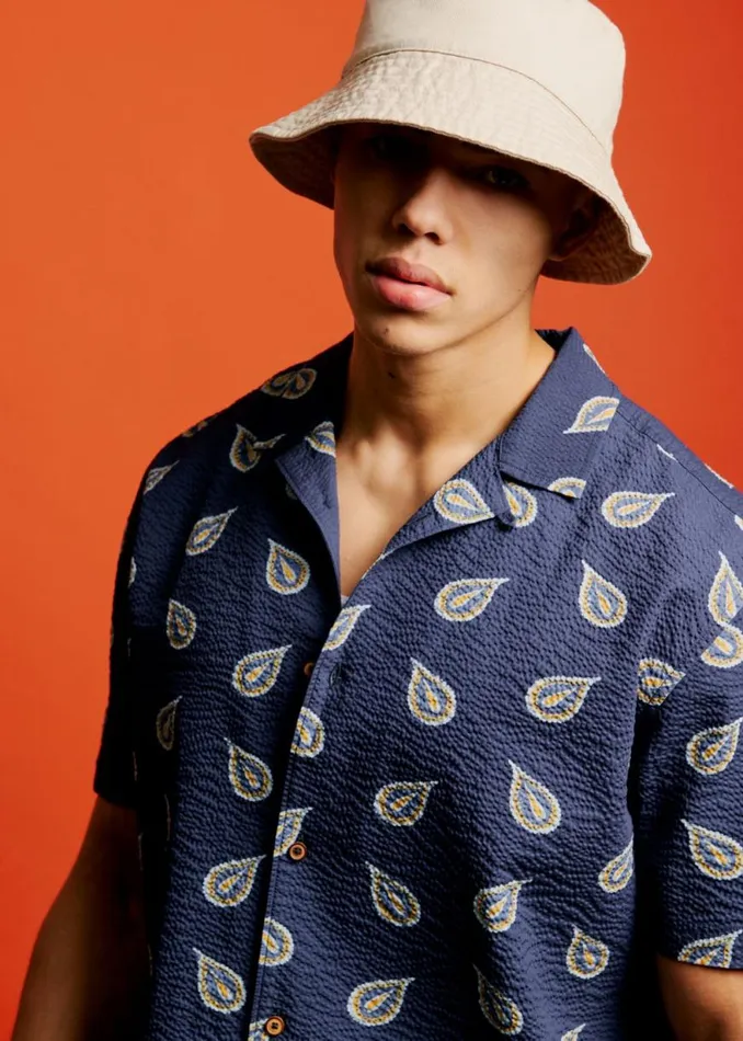 Ben Sherman Archive Print Shirts Men Paisley Print Lightweight Seersucker Shirt Ben Sherman Archive Print Shirts Men Paisley Print Lightweight Seersucker Shirt