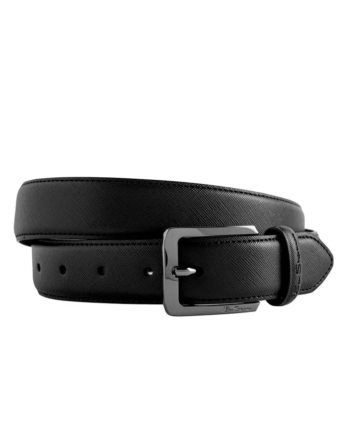 Ben Sherman Belts Men Bowen Leather Dress Belt 8211 Black