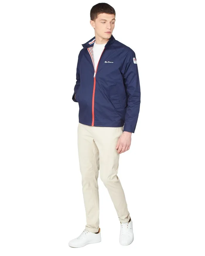 Ben Sherman Harrington Jackets Men 2021 Tokyo Olympic Sponsor 8211 Team GbHarrington Jacket MidnightFront