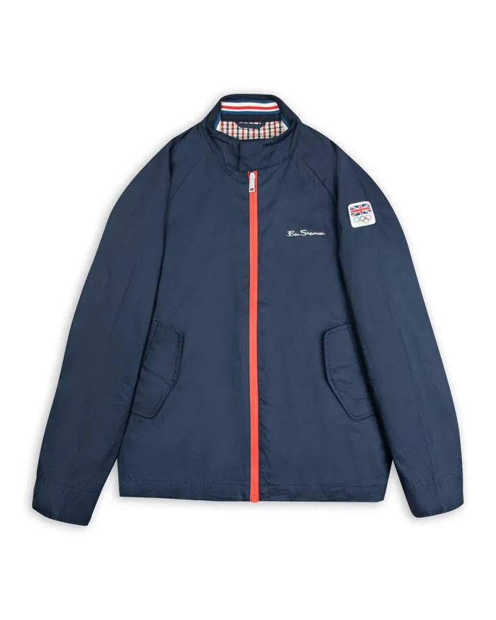 Ben Sherman Harrington Jackets Men 2021 Tokyo Olympic Sponsor 8211 Team GbHarrington Jacket MidnightFront