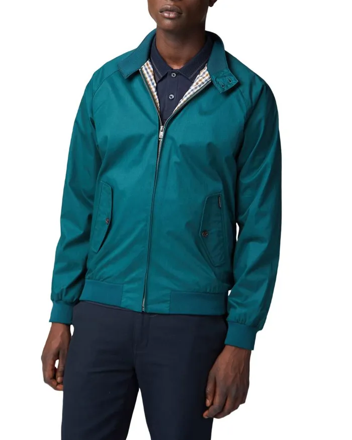Ben Sherman Harrington Jackets Men Harrington Jacket 8211 Trekking Green