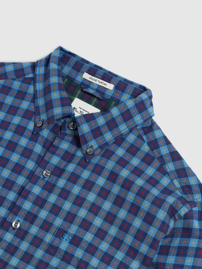 Ben Sherman Heritage Check Shirts Men House Tartan Twill Shirt 8211 Navy