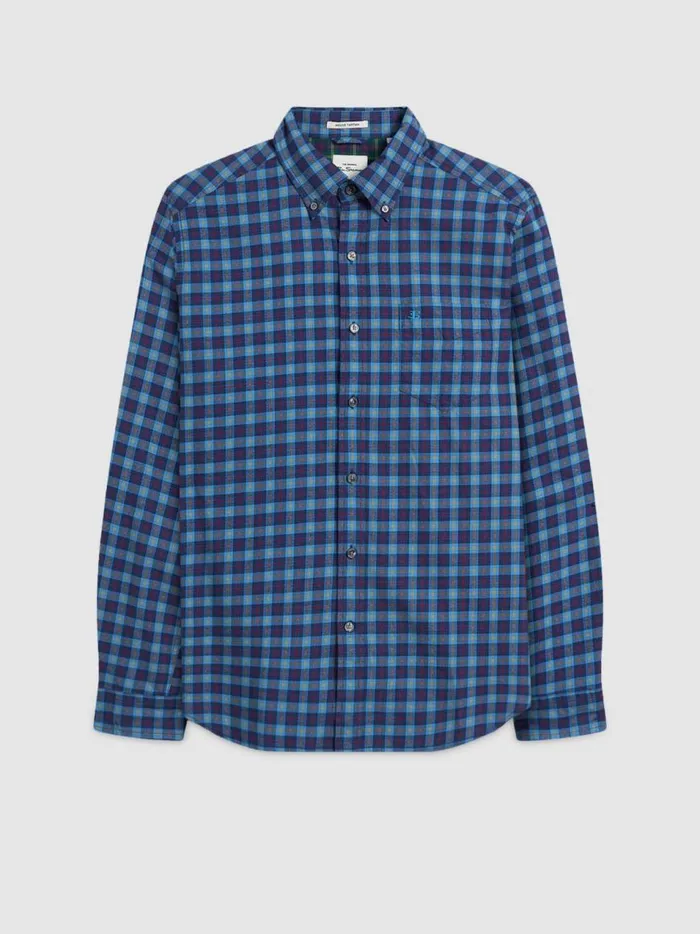 Ben Sherman Heritage Check Shirts Men House Tartan Twill Shirt 8211 Navy