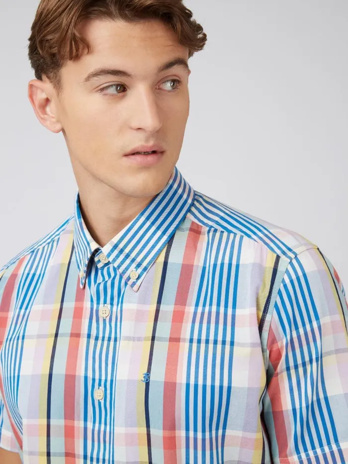 Ben Sherman Heritage Check Shirts Men Multicolour Check ShortSleeve Shirt