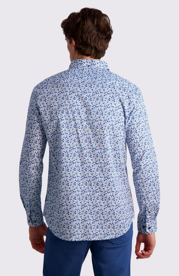 Ben Sherman Long Sleeve Shirts Men Floral Print LongSleeve Shirt 8211 Blue Ben Sherman Long Sleeve Shirts Men Floral Print LongSleeve Shirt 8211 Blue
