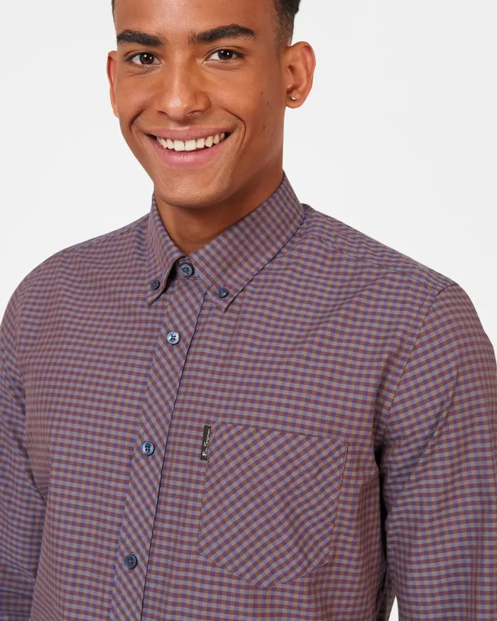 Ben Sherman Long Sleeve Shirts Men Signature Gingham LongSleeve Shirt 8211 Ginger Ben Sherman Long Sleeve Shirts Men Signature Gingham LongSleeve Shirt 8211 Ginger