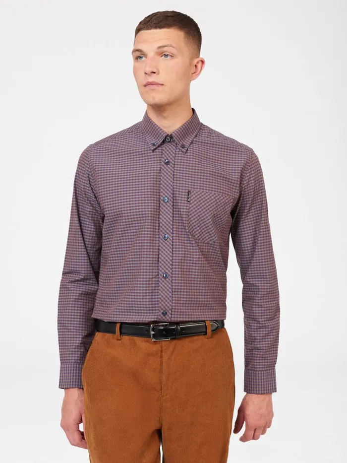Ben Sherman Long Sleeve Shirts Men Signature Gingham LongSleeve Shirt 8211 Ginger Ben Sherman Long Sleeve Shirts Men Signature Gingham LongSleeve Shirt 8211 Ginger