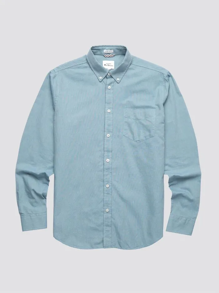 Ben Sherman Long Sleeve Shirts Men Signature Organic Oxford Shirt 8211 Blue Shadow Ben Sherman Long Sleeve Shirts Men Signature Organic Oxford Shirt 8211 Blue Shadow